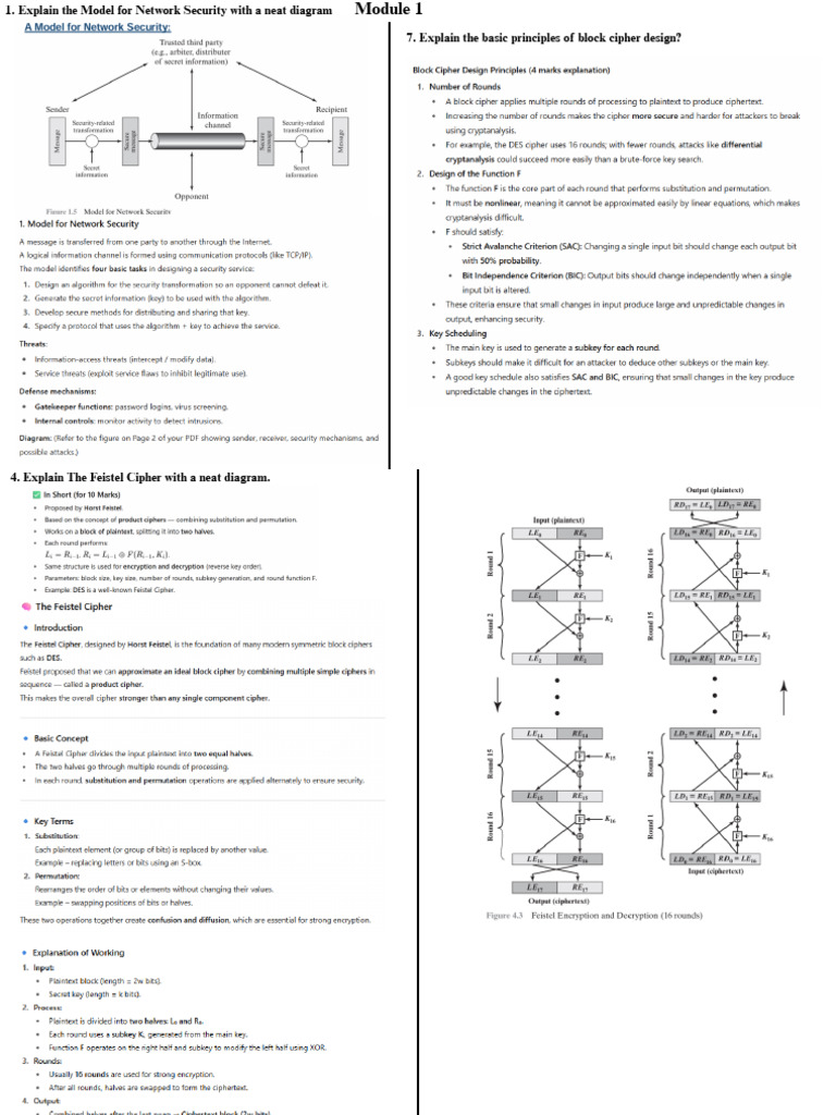 Block Cipher Design Principles Explained | PDF