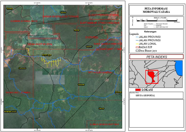 Peta Lokasi Sumber Mineral Morowali | PDF