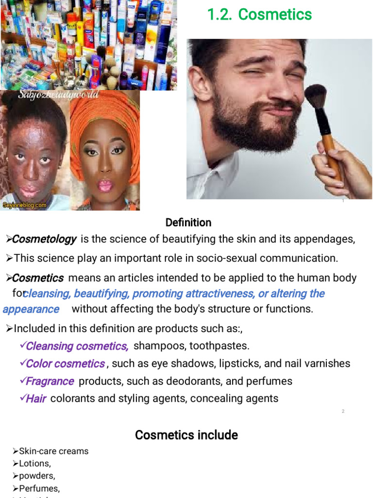 Understanding Cosmetics and Their Uses | PDF | Cosmetics | Shampoo
