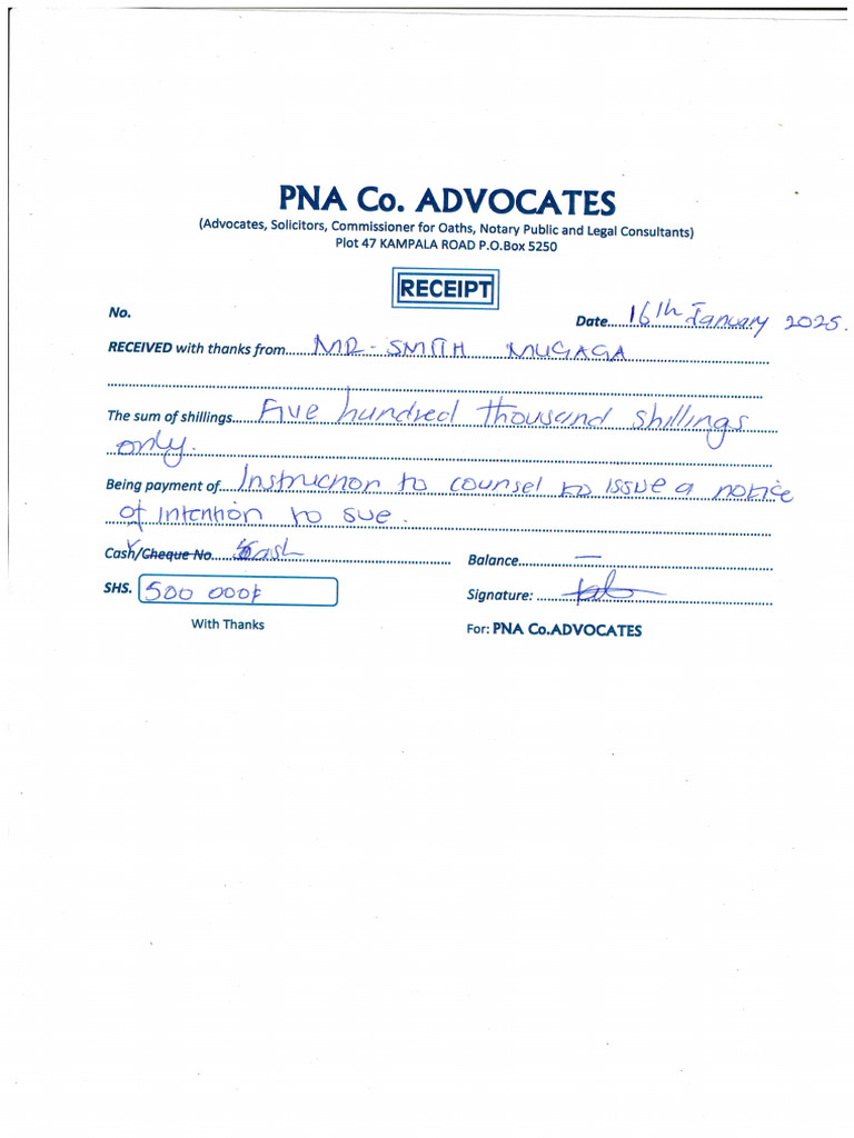 Annexure d3 Receipt To Issue Demand Notice | PDF