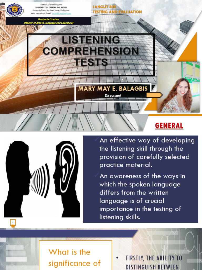 Listening Comprehension Tests | PDF | Communication | Linguistics