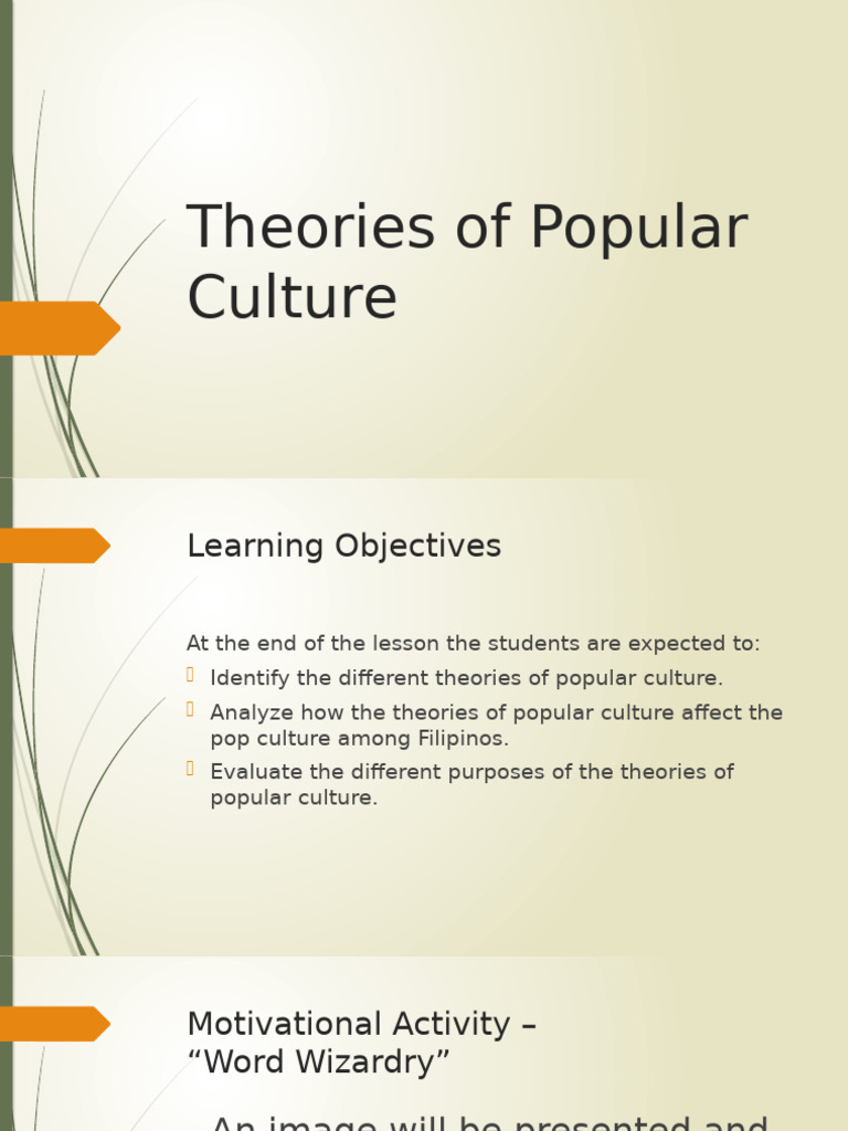 Theories of Popular Culture Explained | PDF | Popular Culture | Narrative