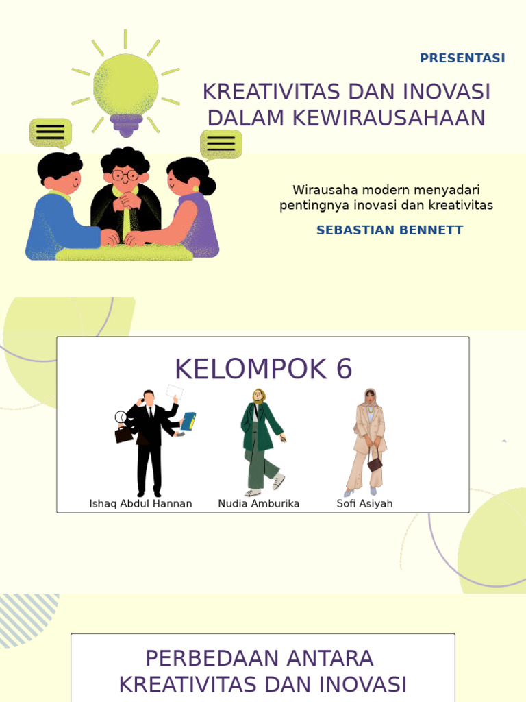 Kreativitas dan Inovasi Kewirausahaan | PDF