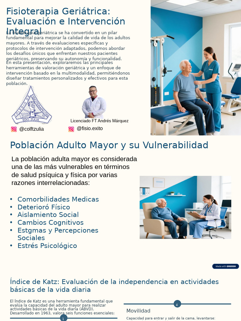 Andrés Márquez Fisioterapia Geriátrica | PDF | Trastorno depresivo