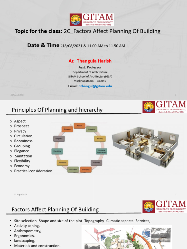 Factors Influencing Building Planning | PDF | Matrix (Mathematics) | Zoning