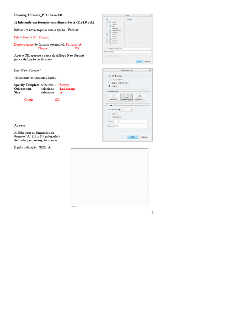 Criando Formato A no PTC Creo 3.0 | PDF | Janela (informática ...
