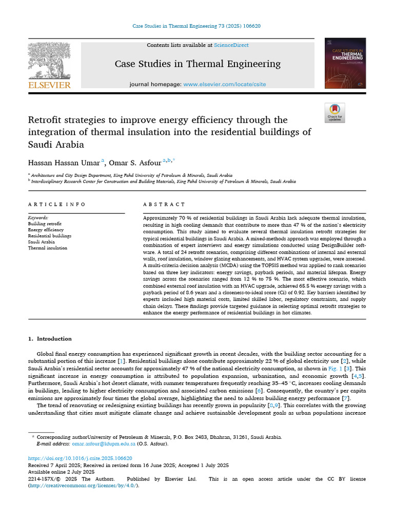 Energy Efficiency Retrofit Strategies in Saudi Arabia | PDF | Building ...