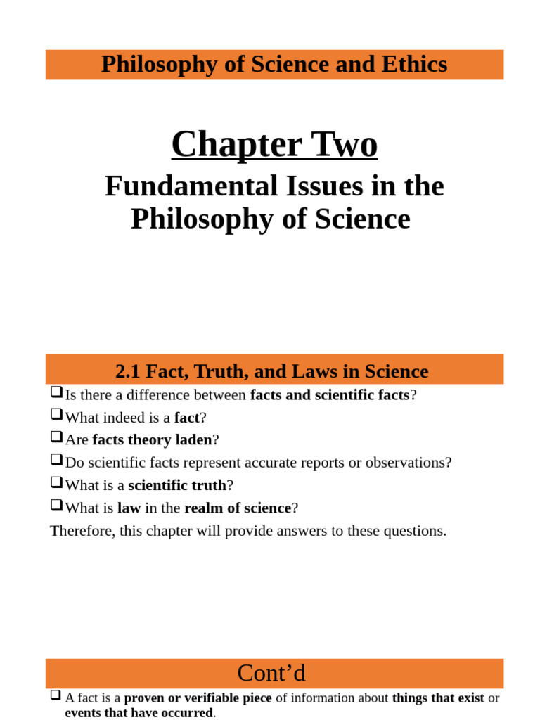 Philosophy of Science and Ethics-Chapter Two | PDF | Philosophical ...