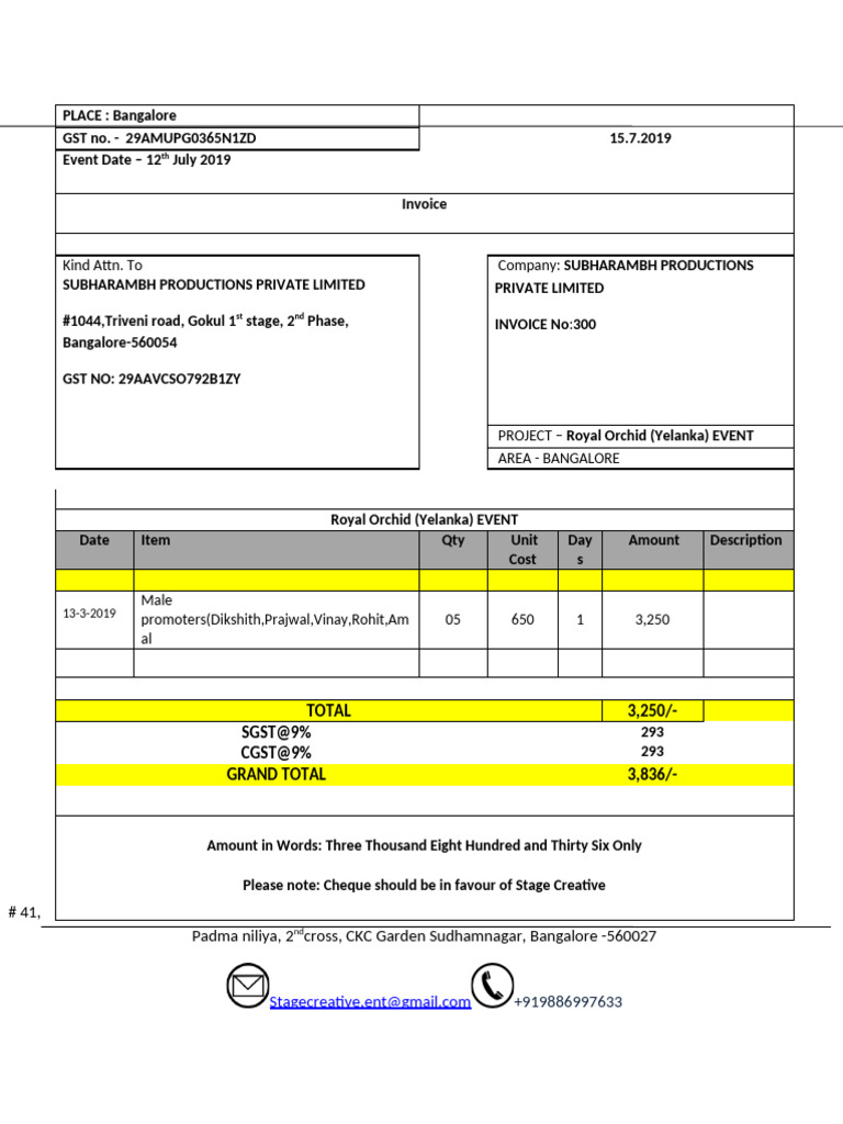 Show Space Bill | PDF