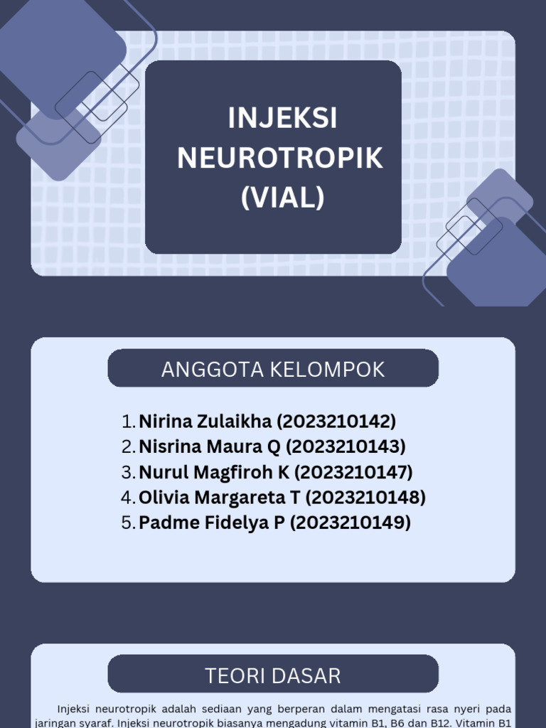 Injeksi Neurotropik: Formula dan Manfaat | PDF