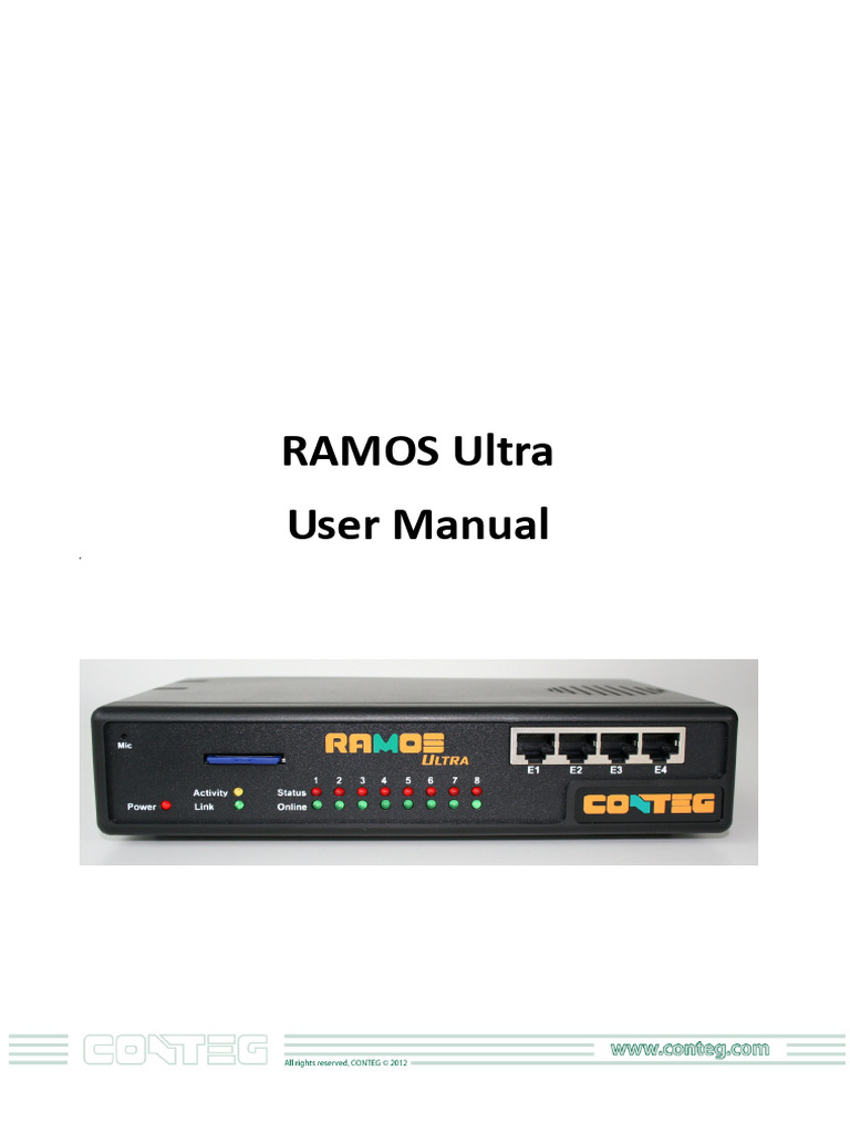 RAMOS Ultra User Manual Guide | PDF | Transport Layer Security | Router ...