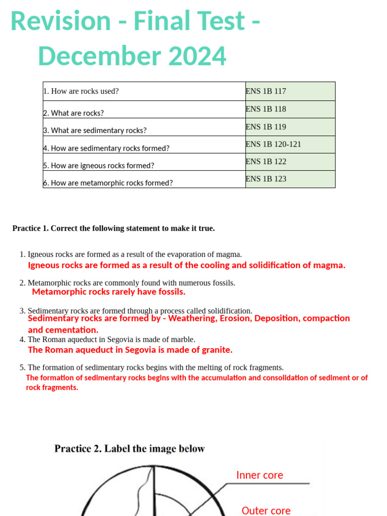 Revision FT1 2024 (M) | PDF | Rock (Geology) | Sedimentary Rock