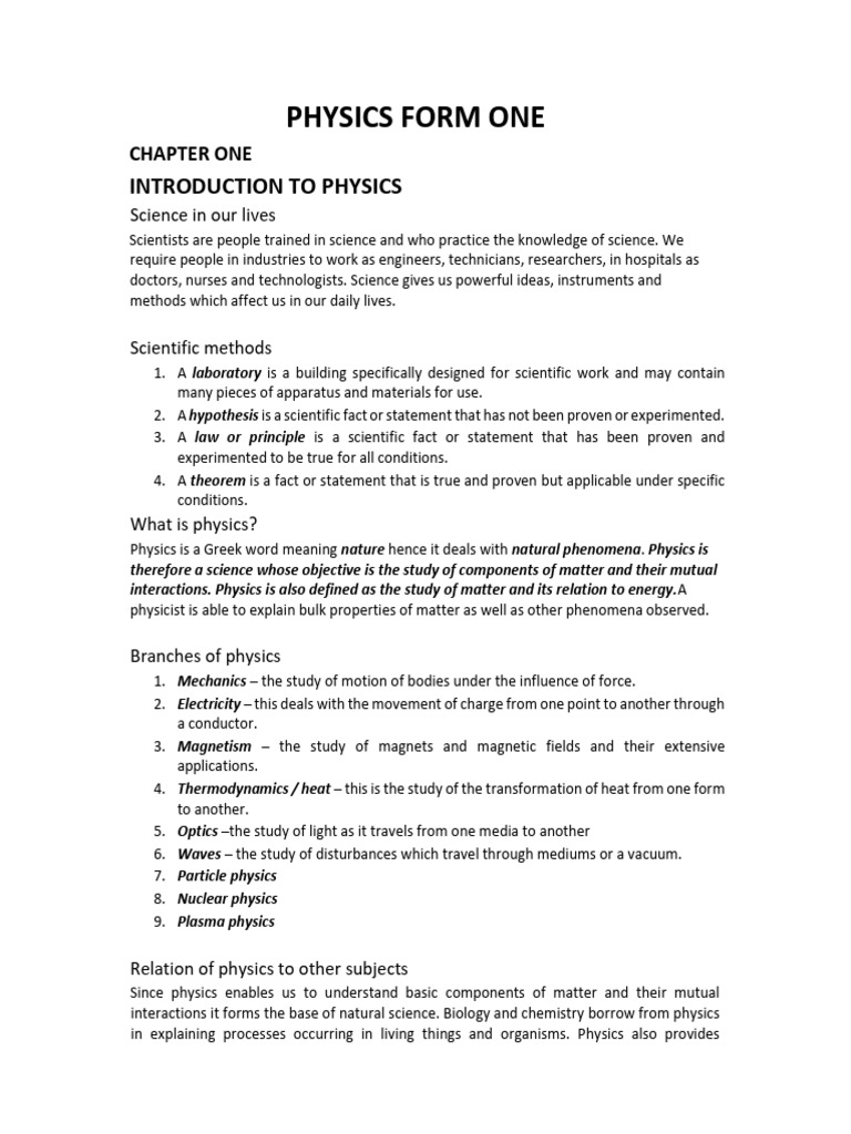 1 Introduction To Physics | PDF | Physics | Science