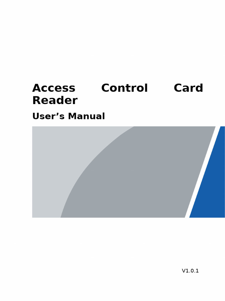 Access Control Card Reader Users Manual V1.0.1 20211209 | PDF ...