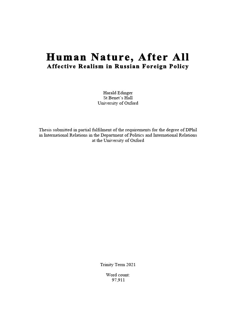 Edinger 2021 Human Nature After | PDF | Affect (Psychology) | Emotions