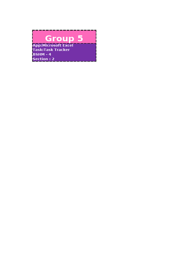 Excel Task Tracker for Group Projects | PDF