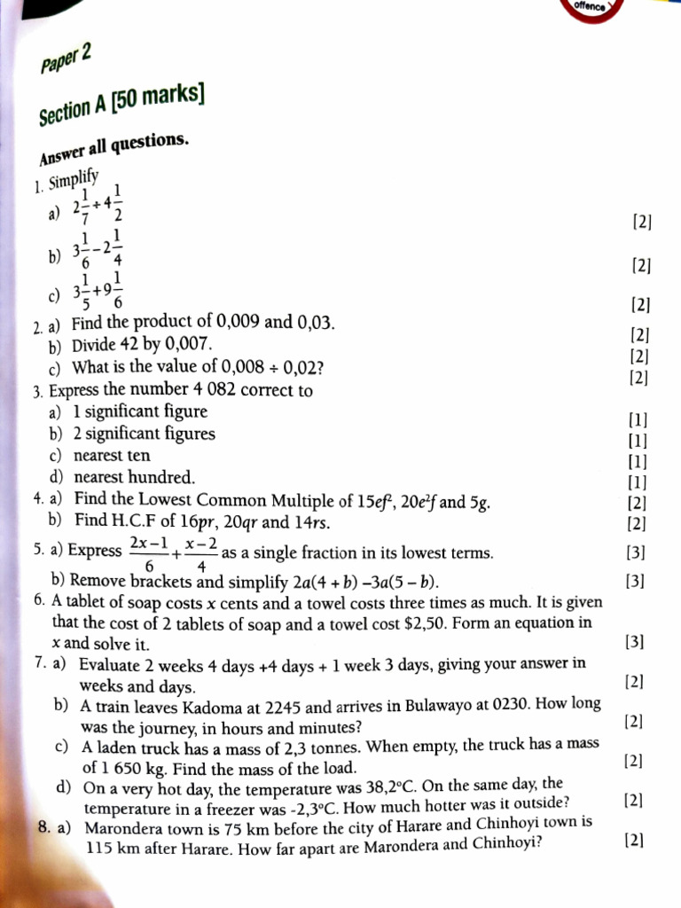 Math Problem Solving Practice Test | PDF | Mathematics