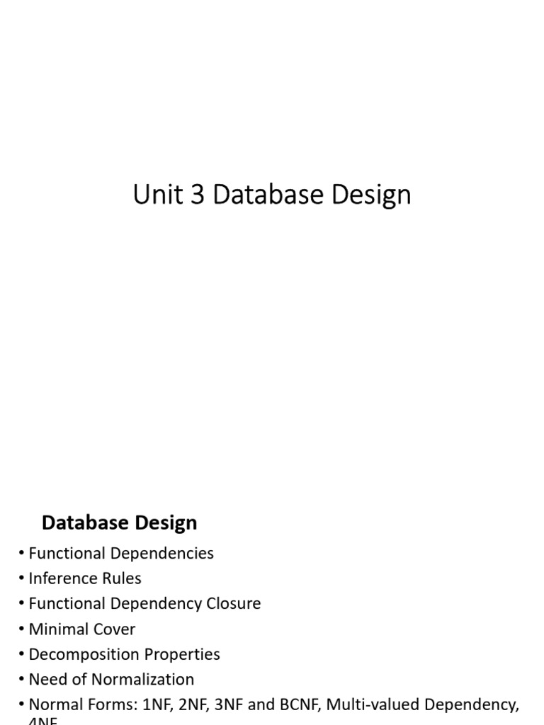 Database Design: Functional Dependencies | PDF | Information Technology ...