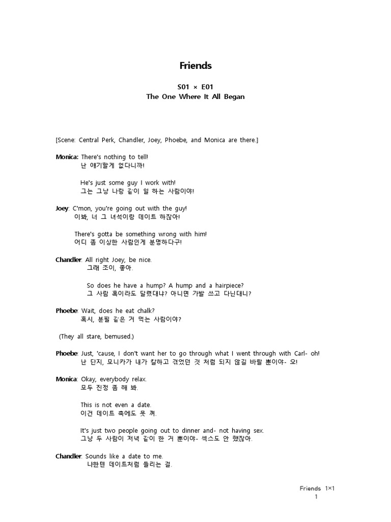 Friends 1.1 | PDF