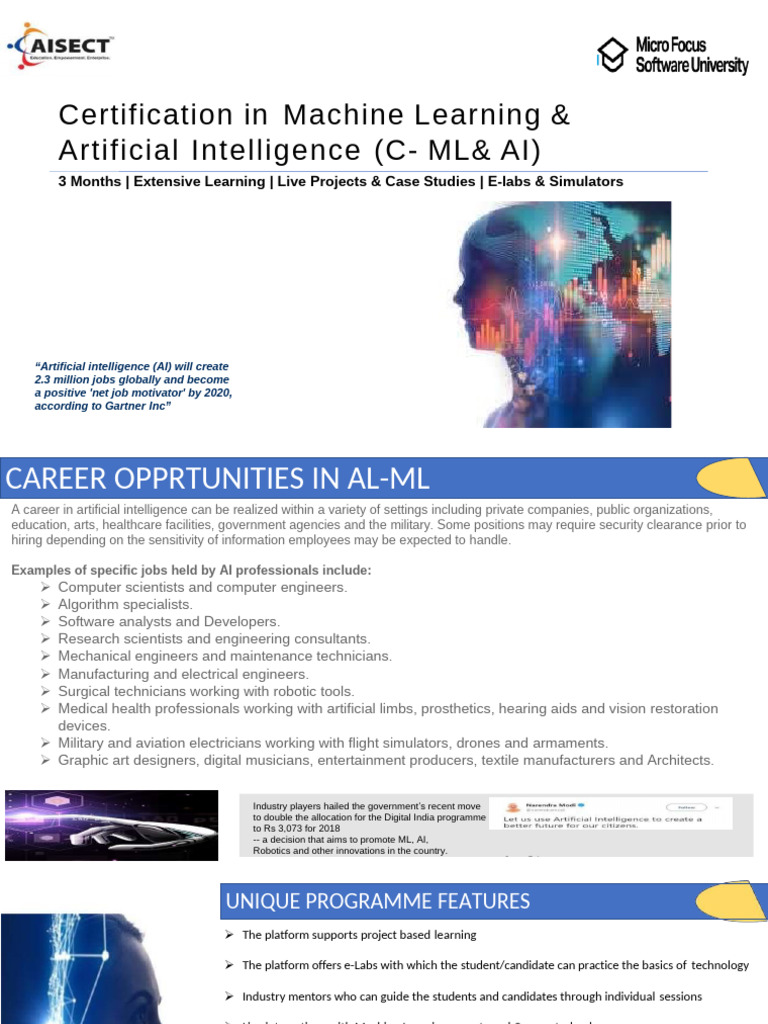 Machine Learning & AI Certification Course | PDF | Machine Learning ...