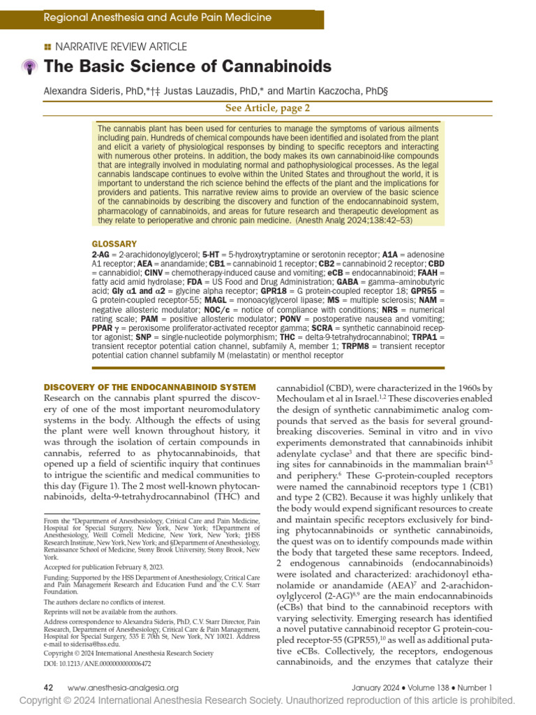 The Basic Science of Cannabinoids.6 | PDF | Chemical Synapse ...