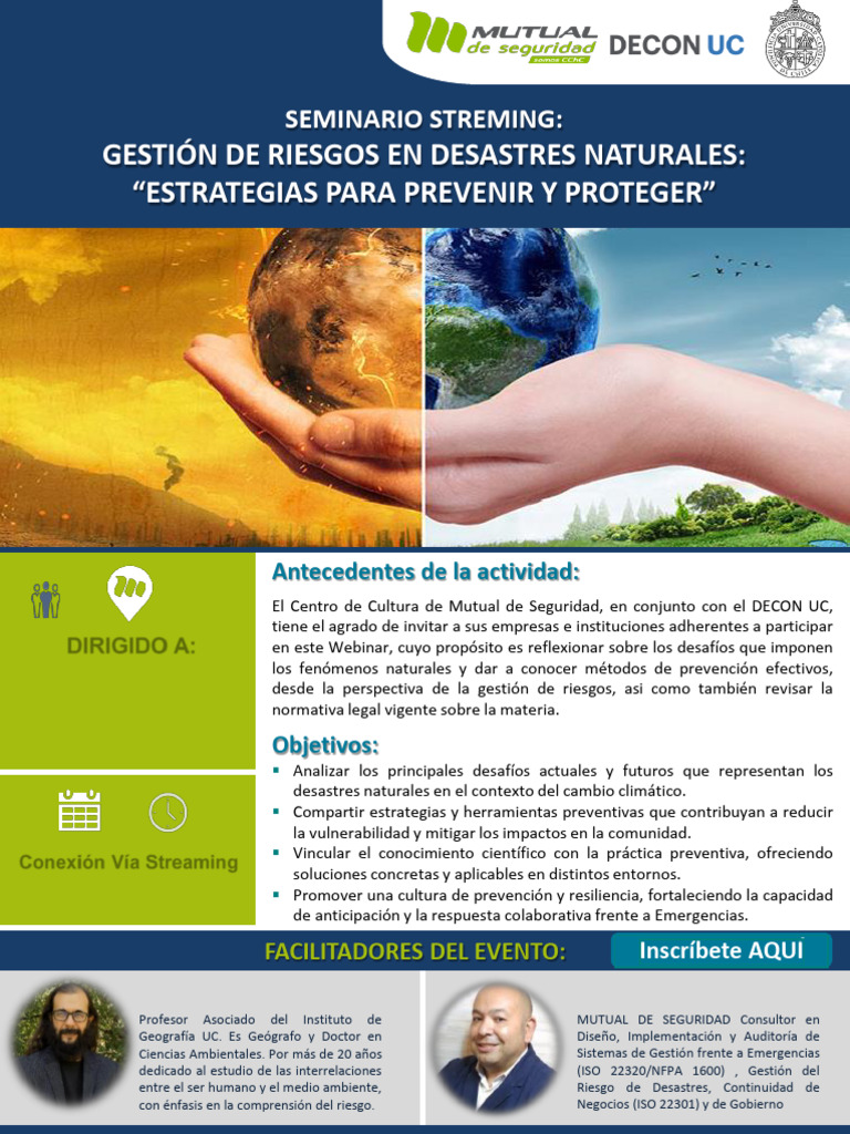 Gestión de Riesgos en Desastres Naturales | PDF | Resiliencia climática ...