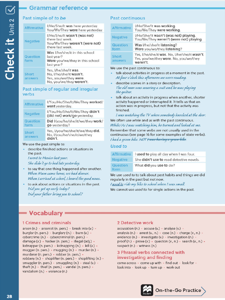 Test Yourself Unit 2 | PDF