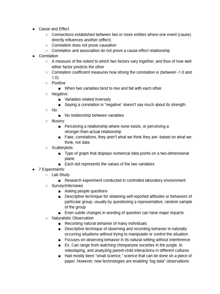 Kavya Patel - Unit 2 Outline | PDF | Experiment | Statistics