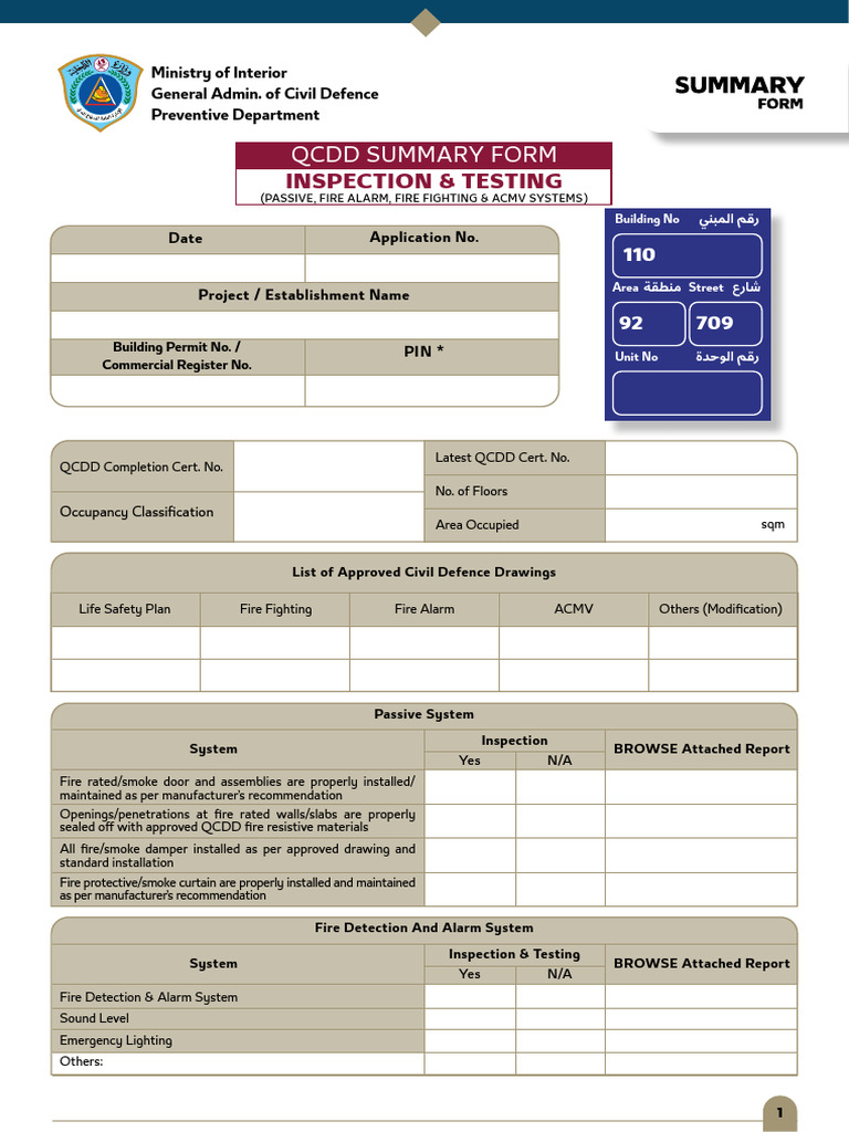 QCDD Fire Safety Inspection Report | PDF | Firefighting | Safety