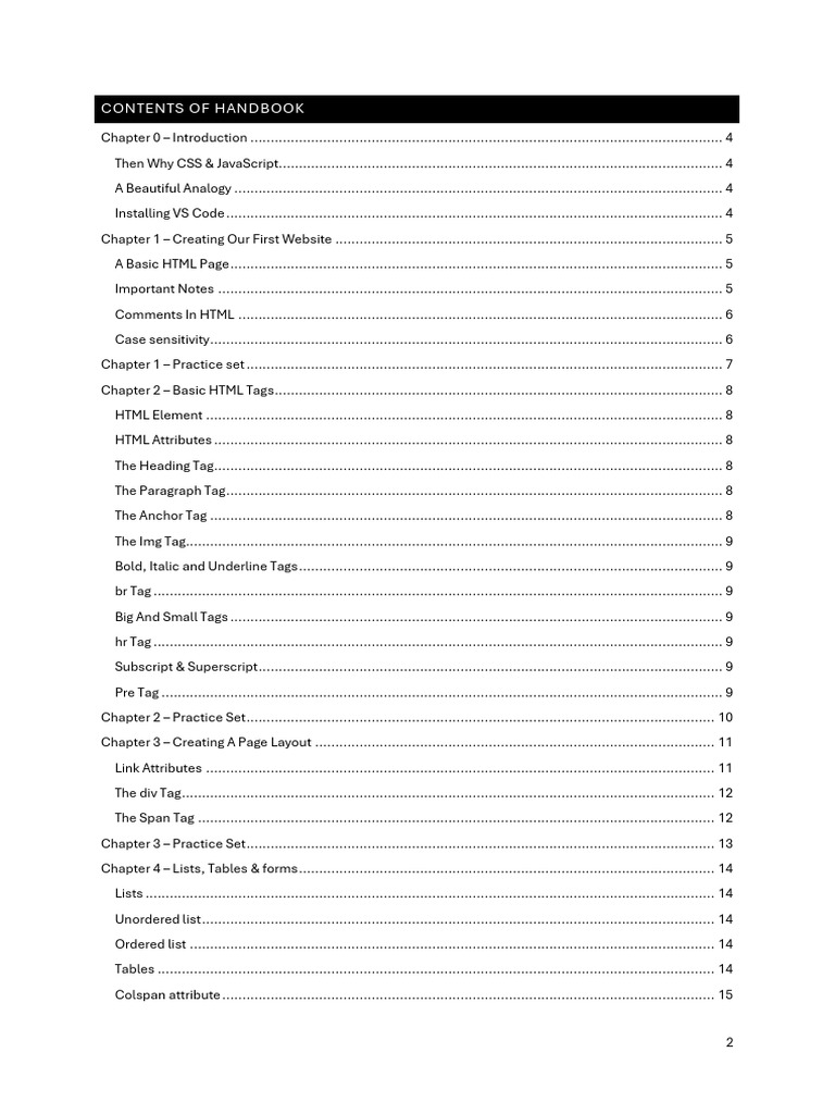 HTML & CSS Beginner's Handbook | PDF | Html Element | Html