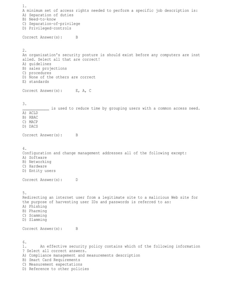 Essential Security Concepts and Policies | PDF | Computer Security ...