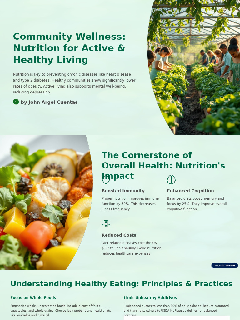 Nutrition for Community Wellness Guide | PDF | Nutrition | Diet & Nutrition