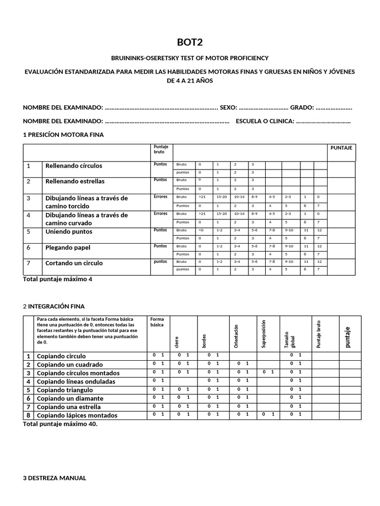 Ficha de Evaluacion Bot2 | PDF