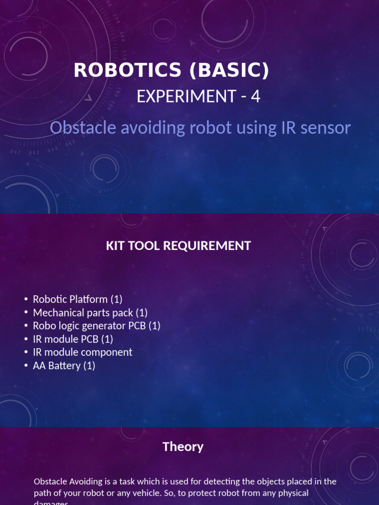Obstacle Avoiding Robot with IR Sensor | PDF