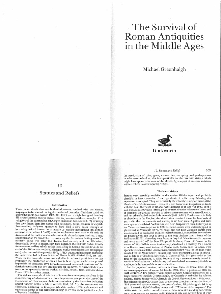 The Survival of Roman Antiquities in The Middle Ages (Michael ...