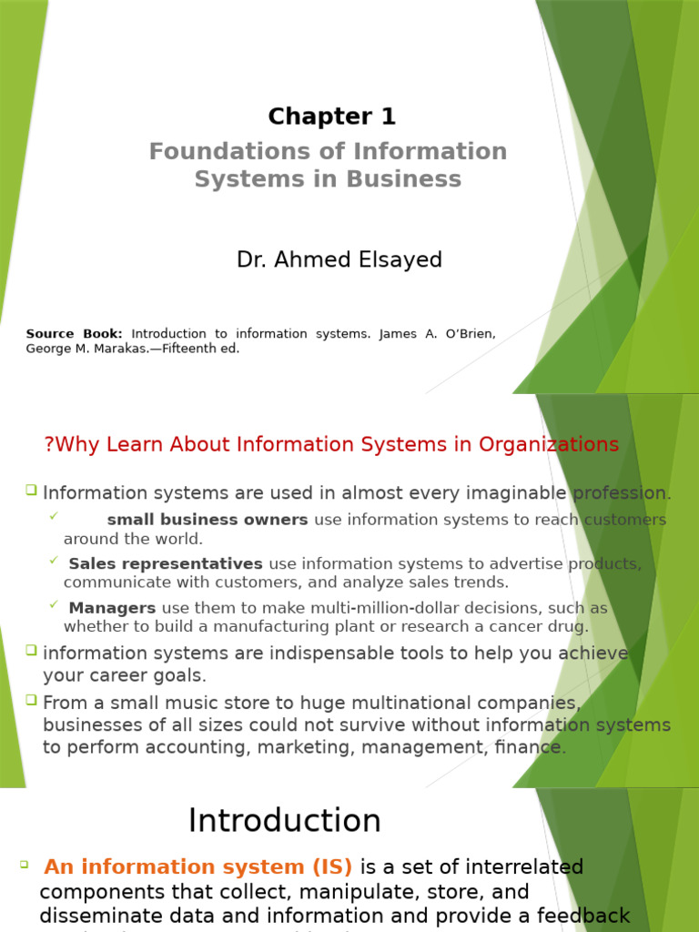 Foundations of Information Systems | PDF | Information | System