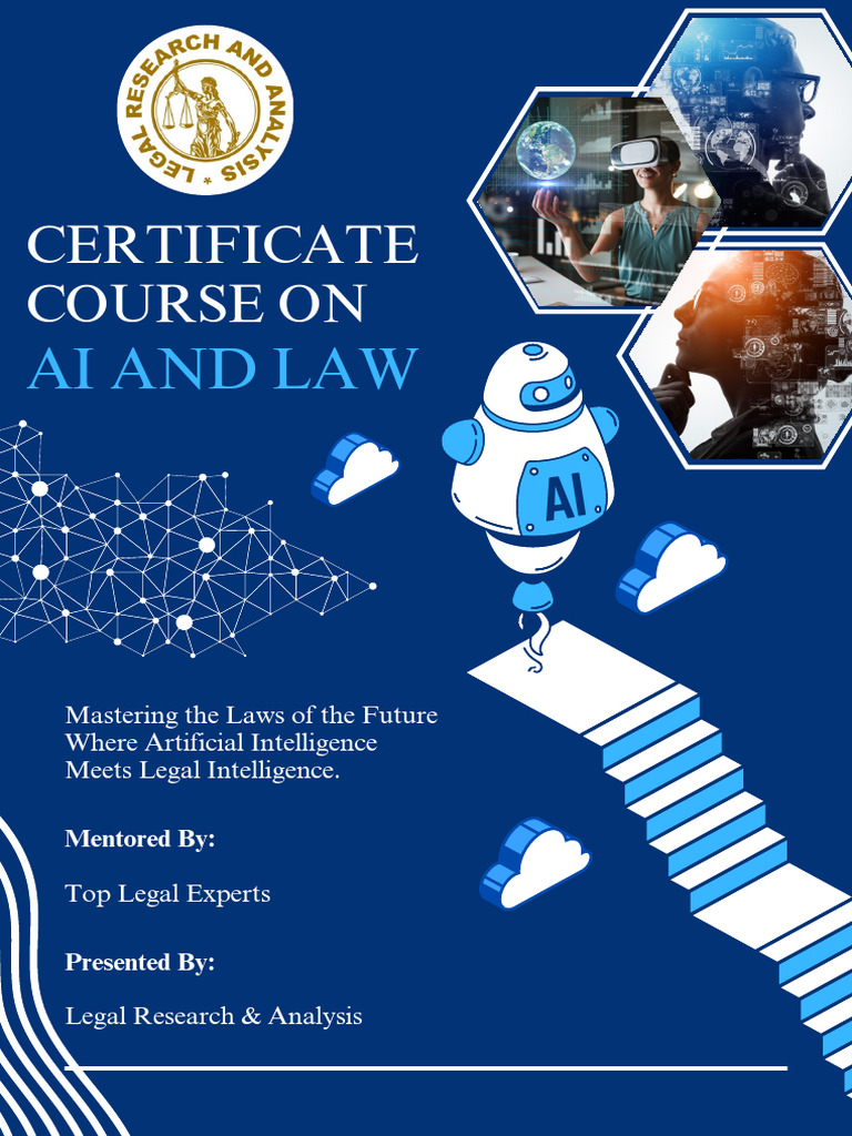 Brochure For Certificate Course On AI and Law | PDF | Artificial ...