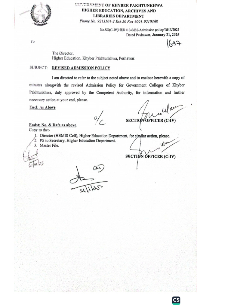 Admission Policy New | PDF