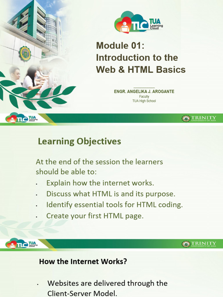 Module 01_ Introduction to the Web & HTML Basics_0 (2) | PDF