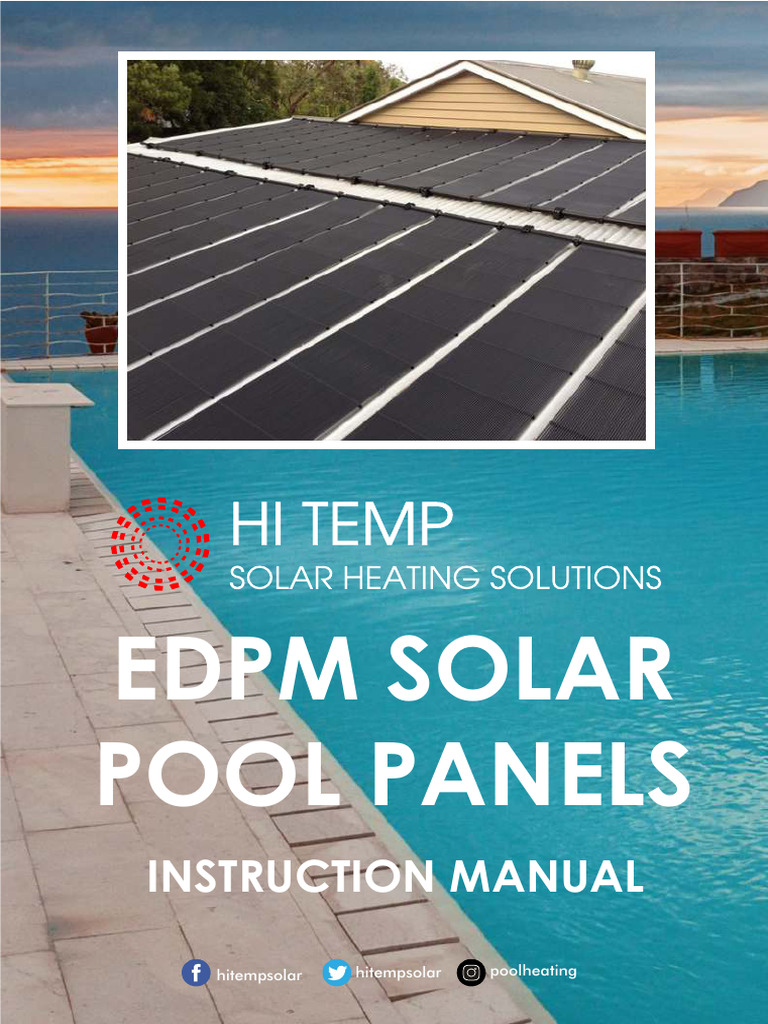 Hi Temp - Pool Solar Edpm - Panels - User - Manual | PDF | Solar Energy ...