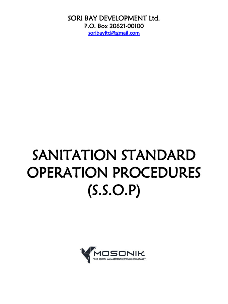 Sanitation Standard Operating Procedures | PDF | Pest Control | Waste