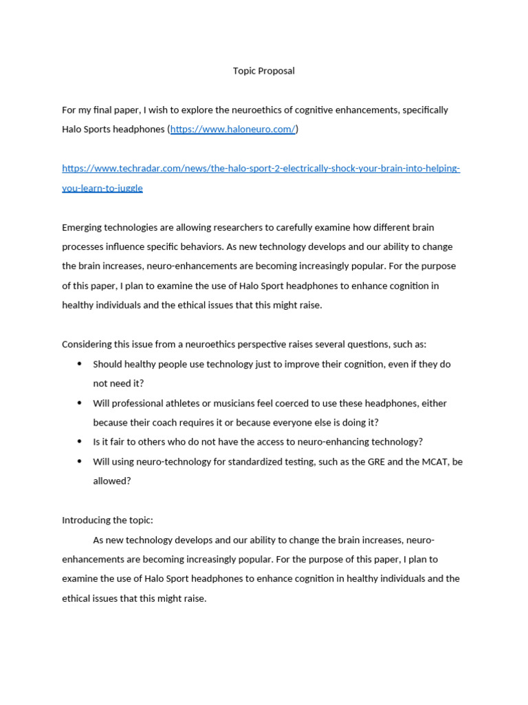 Topic Proposal | PDF