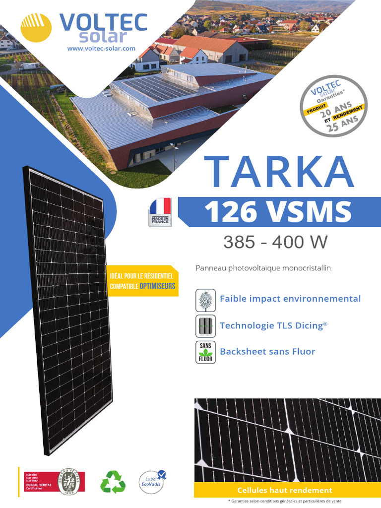 Panneau Solaire Voltec 385WC Full Black | PDF | Énergie solaire ...
