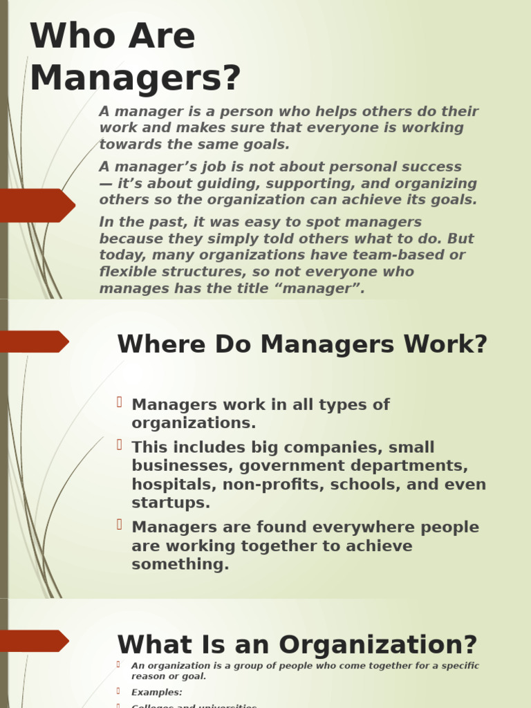 Understanding Manager Roles and Functions | PDF | Goal | Business