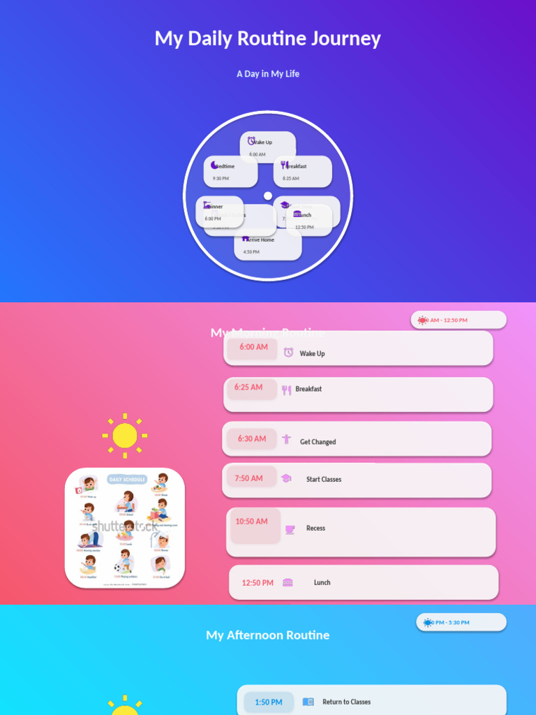 My Daily Routine Journey | PDF