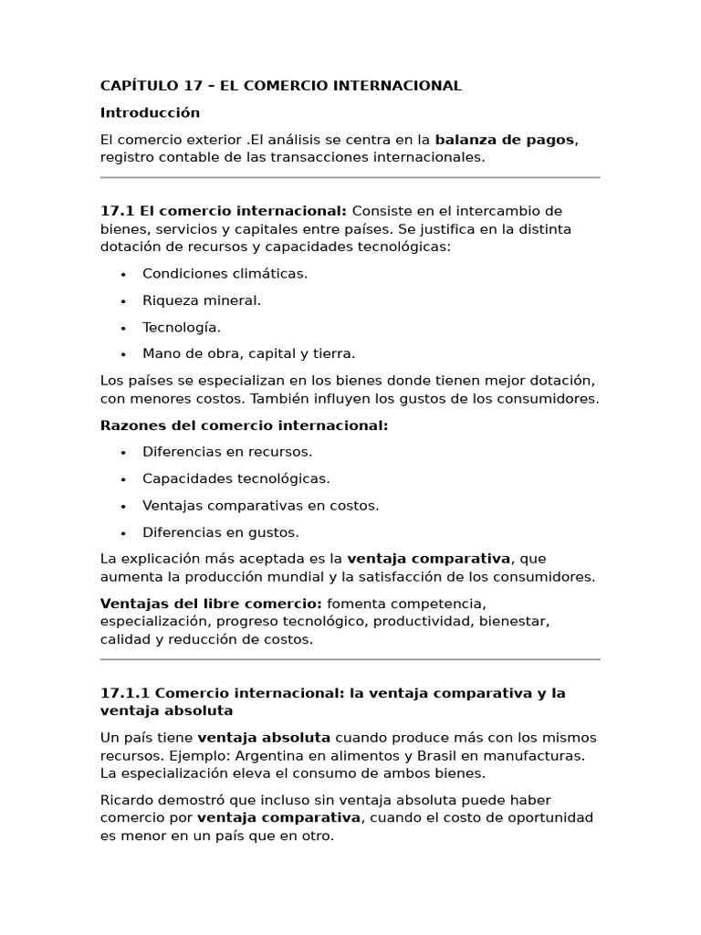 Capitulo 17 | PDF | Arancel | El comercio internacional
