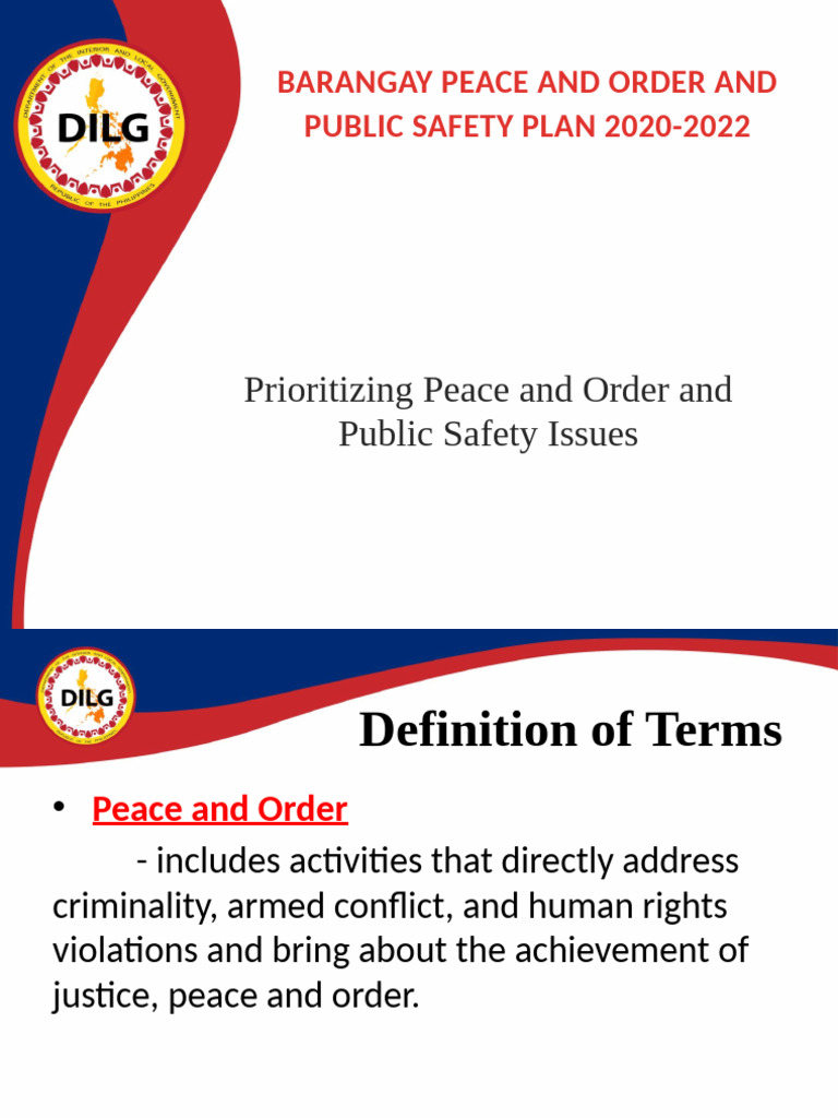 Barangay Peace and Order and Public Safety Plan | PDF