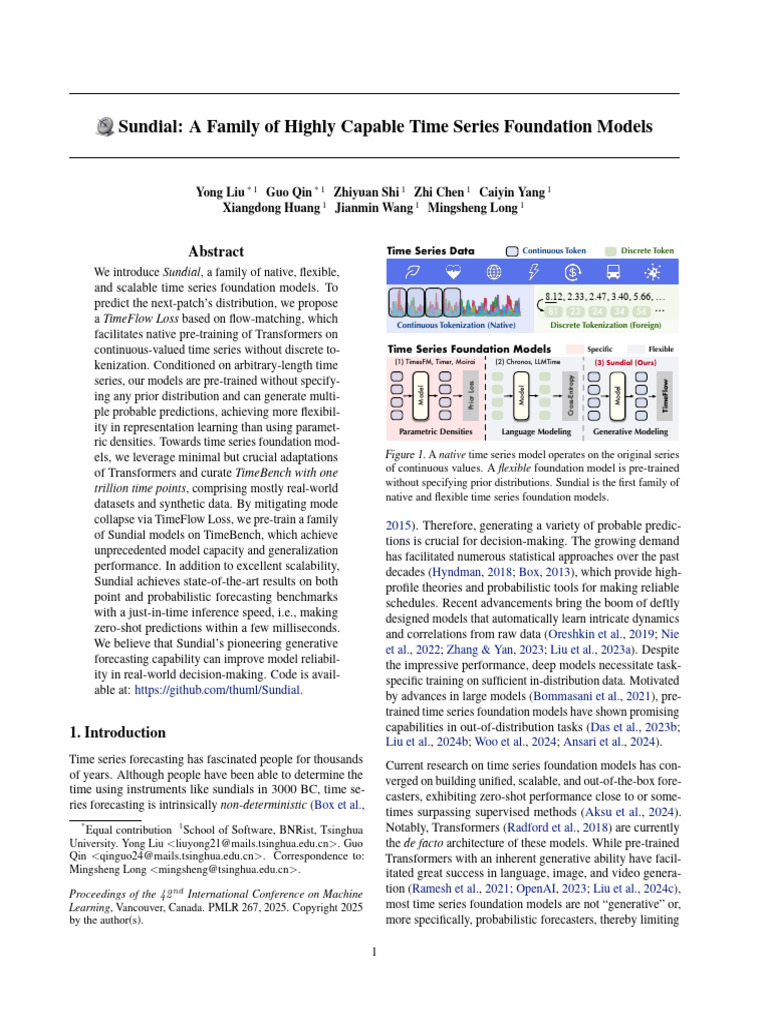 Sundial: Advanced Time Series Models | PDF | Time Series | Statistical ...