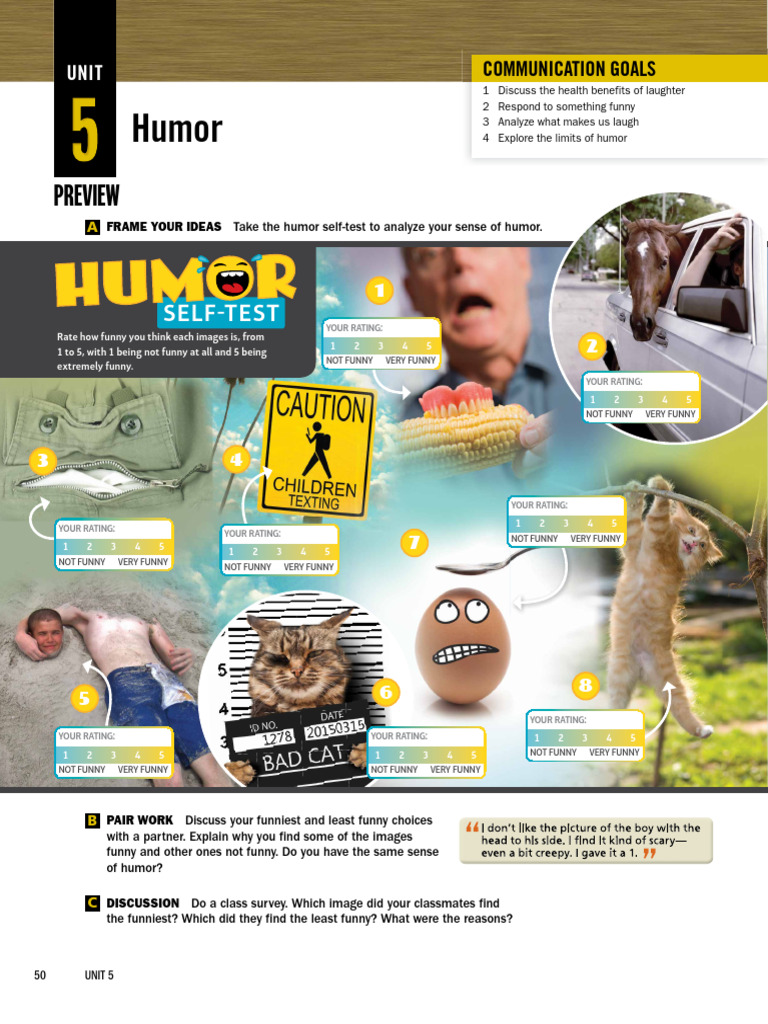 Analyzing Humor: Self-Test and Discussion | PDF | Grammar | Linguistics