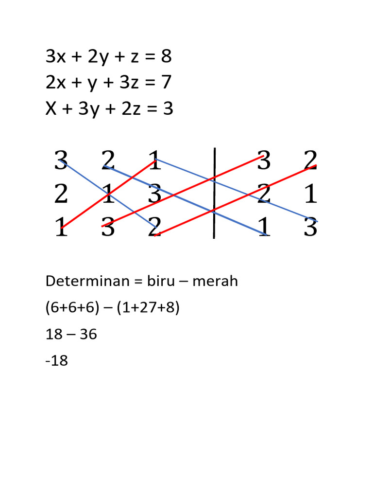 Petidaksamaan Tiga Variabel Dengan Matriks | PDF